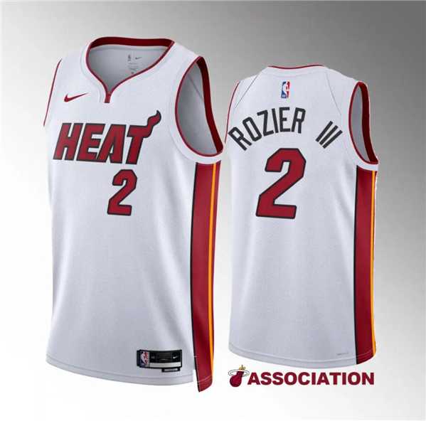 Mens Miami Heat #2 Terry Rozier III White Association Edition Stitched Basketball Jersey Dzhi->->NBA Jersey